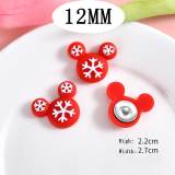 12MM Christmas Resin snap button charms