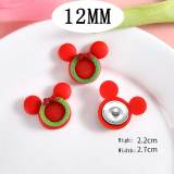 12MM Christmas Resin snap button charms