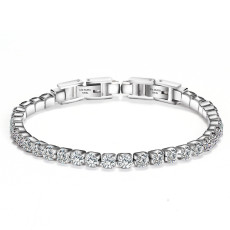 Stainless steel zircon bracelet