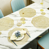 38CM Hollow rose dining mat PVC gilded insulation dining mat Western dining mat
