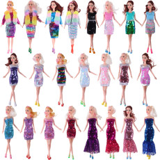 22 styles suitable for 11 inch/30cm Barbie doll clothing, girls' fashion changing doll clothing (sold separately without dolls)
