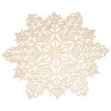 38CM Hollow Christmas snowflake dining mat PVC gilded insulation dining mat Western dining mat