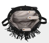 Double shoulder tassel backpack