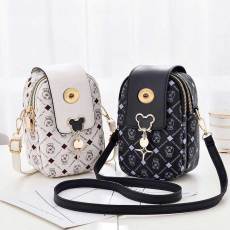 Fashion printed mobile phone bag shoulder bag mini crossbody bag fit 20MM Snaps button jewelry wholesale