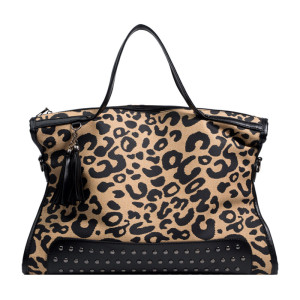 Leopard print one shoulder backpack
