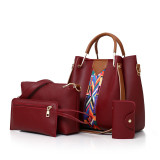 Boston Bag PU Leather Handbag Set