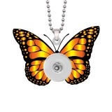 Animal Butterfly Flower Sunflower Acrylic 60CM Necklace Pendant  20MM Snaps button jewelry wholesale