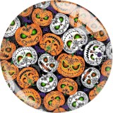 20MM Halloween Print glass snaps buttons  DIY jewelry