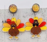 Thanksgiving Turkey Acrylic Earrings
