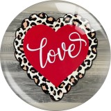 20MM Faithful love Print glass snaps buttons  DIY jewelry