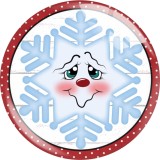 20MM Christmas The grinch snowflake Print glass snaps buttons  DIY jewelry