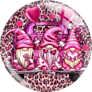 20MM Valentine's Day Love Print glass snaps buttons  DIY jewelry