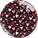 20MM  love flower Print glass snaps buttons  DIY jewelry