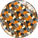 20MM Thanksgiving sunflower Print glass snaps buttons  DIY jewelry
