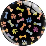 Painted metal 20mm snap buttons   animal Print
