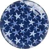 Painted metal 20mm snap buttons  Baseball Starry Sky Print