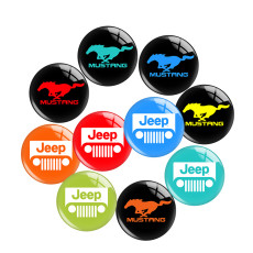 Painted metal 20mm snap buttons  car Jeep Print