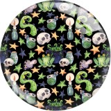 Painted metal 20mm snap buttons  Halloween Print