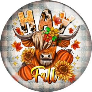 Painted metal 20mm snap buttons  Thanksgiving  Print