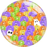 Painted metal 20mm snap buttons  Halloween Print