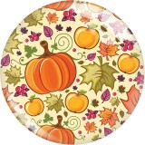 Painted metal 20mm snap buttons  Thanksgiving sunflower Print