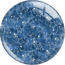 Painted metal 20mm snap buttons  Baseball Starry Sky Print