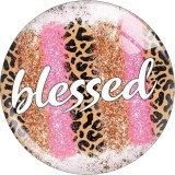 20MM mom blessed cross Print glass snaps buttons  DIY jewelry