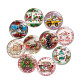 20MM Christmas Print glass snaps buttons  DIY jewelry