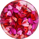 Painted metal 20mm snap buttons   love flower Print
