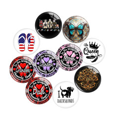 20MM design Print glass snaps buttons  DIY jewelry