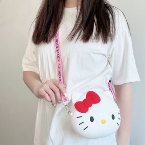 Silicone Bag KT Cat Cartoon Phone Bag Mini One Shoulder Crossbody Bag Zero Wallet