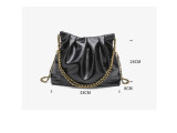 Chain Shoulder Bag Multifunctional Handbag with Oblique Straddle Leather Bag