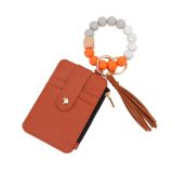 Certificate change zipper bag, wooden bead bracelet, folded edge card bag, silicone bracelet, leather wallet, keychain bag