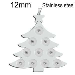 Stainless steel pendant display board Christmas Tree  for 12mm snaps chunks
