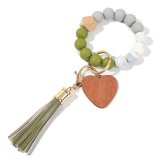 Silicone Beads, Wood Beads, Love Chip Bracelet, Keychain