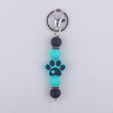 Silicone Beaded Dog Claw Keychain Bag Pendant