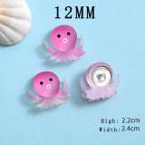 12MM Seahorse fish, marine organisms Resin snap button charms