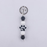 Silicone Beaded Dog Claw Keychain Bag Pendant