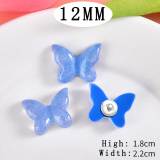 12MM butterfly Resin snap button charms