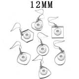 Stainless steel Earrings fit 12MM Snaps button jewelry wholesale