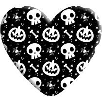 Halloween Love pattern Heart Photo Resin snap button charms   fit 18mm snap jewelry