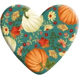 Thanksgiving Love pattern Heart Photo Resin snap button charms   fit 18mm snap jewelry