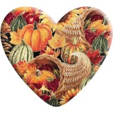 Thanksgiving Love pattern Heart Photo Resin snap button charms   fit 18mm snap jewelry