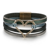 Valentine's Day Love Bracelet Multi layer Leather Rope Woven Bracelet