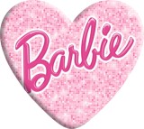 Barbie Love pattern Heart Photo Resin snap button charms   fit 18mm snap jewelry