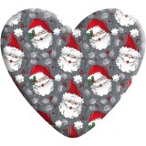 Christmas Love pattern Heart Photo Resin snap button charms   fit 18mm snap jewelry