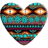 Leopard Love pattern Heart Photo Resin snap button charms   fit 18mm snap jewelry
