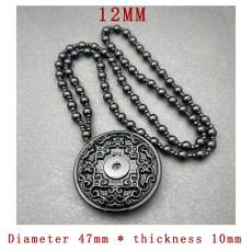 Ping An Buckle Pendant Imitation Jade Glass Ping An Necklace fit 12MM Snaps button jewelry wholesale