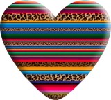Leopard Love pattern Heart Photo Resin snap button charms   fit 18mm snap jewelry