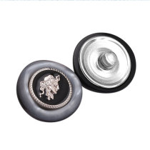 21MM design Electroplated plastic  metal snap button charms